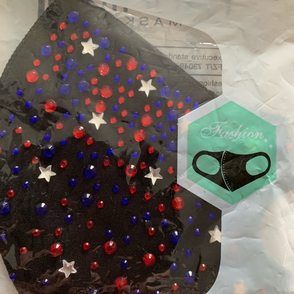 4 fashion Masks black with bling bling New - Picture 2 of 6